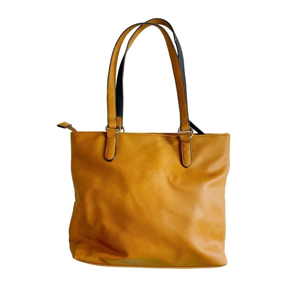 Dark Navy & Tan Tote Purse - Picture 2 of 3